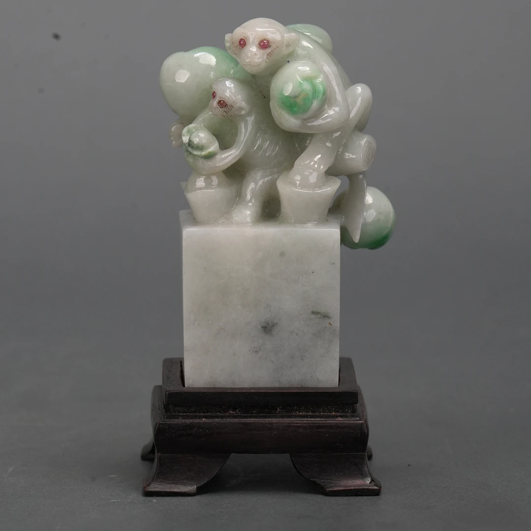 LOT 022211  20世纪 嵌宝石封侯添寿进宝印【古董拍卖】