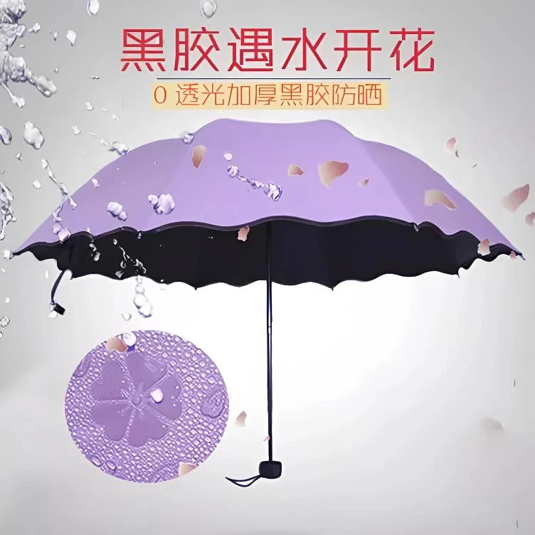 男女防紫外线黑胶加厚晴雨两用伞八骨大号雨伞黑胶防晒遮阳晴雨伞