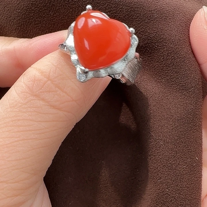 南红玛瑙未镶嵌戒指