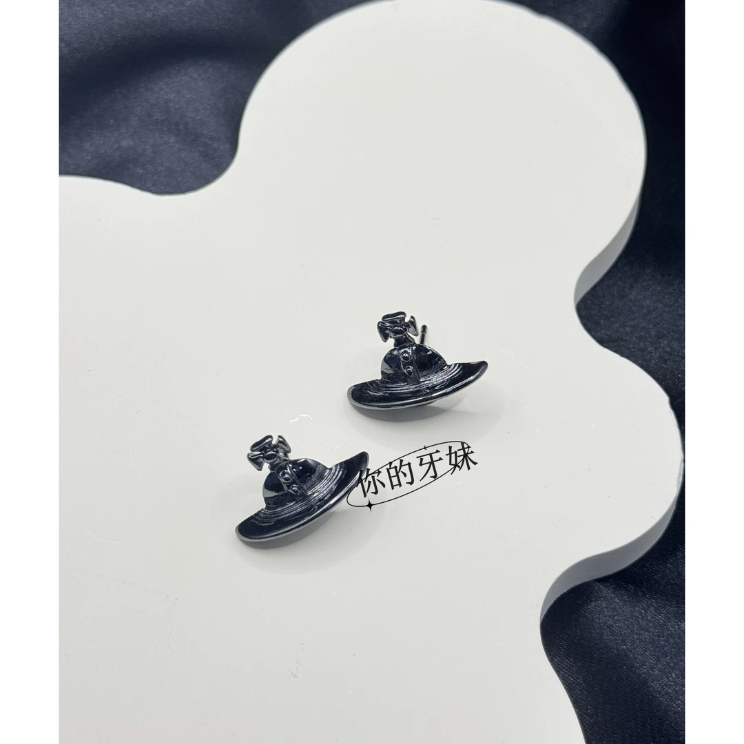 合金耳饰 半立体土星耳钉ED314复古时尚轻奢精致百搭时尚