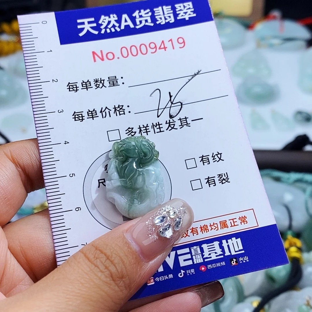 翡翠未镶嵌毛衣链9419