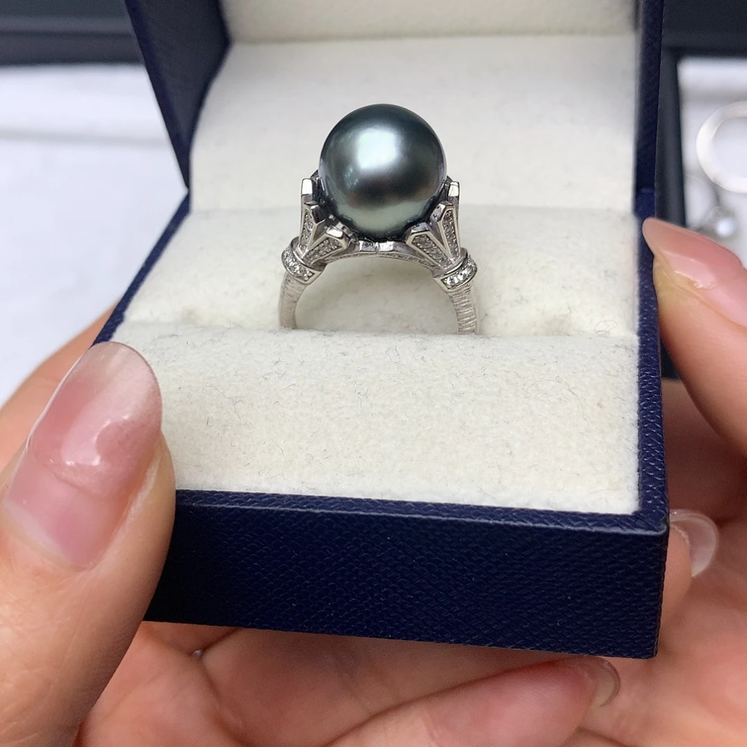 海水珍珠戒指银S925镶嵌