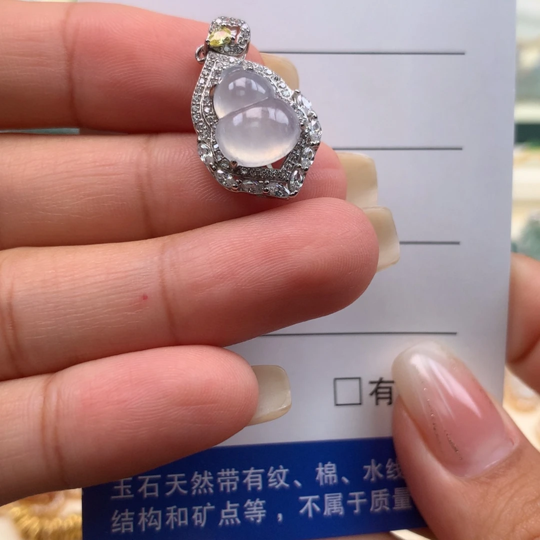 翡翠银S925镶嵌颈饰