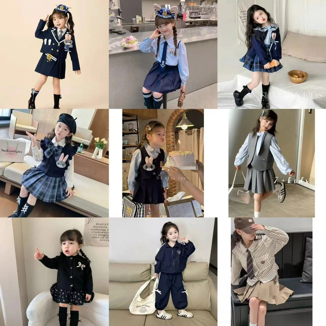 【601-699】百搭时尚套装2025洋气韩版女小童1-3岁牛仔童装休闲