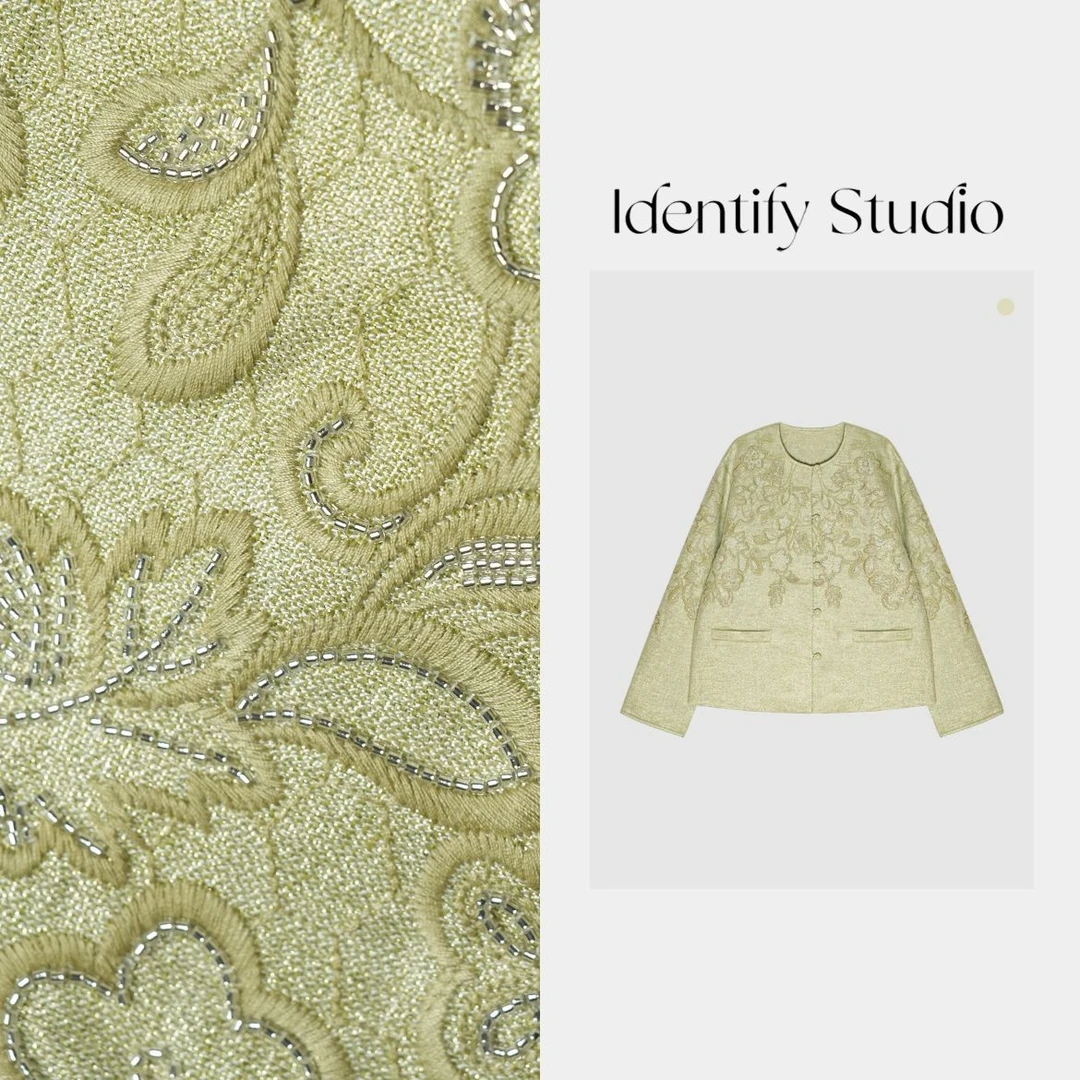 IDENTIFY香香“翠影绣歌”春季新款刺绣中式外套上衣25SS