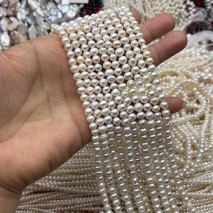 玛瑙/玉髓未镶嵌珠宝半成品一条6mm左右珍珠
