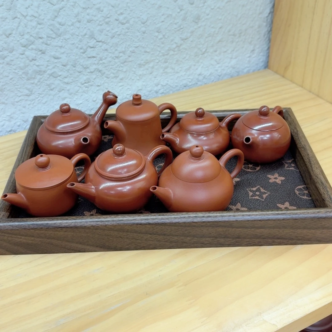 顺***然茶壶紫砂一盘子七个