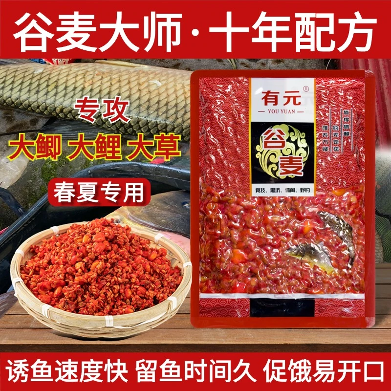 【秋冬专用】有元谷麦羊油中药窝料谷麦钓逗钓打窝料隔夜窝饵料四季