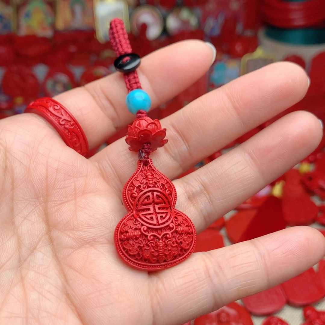 天然辰砂工艺品朱砂钥匙扣