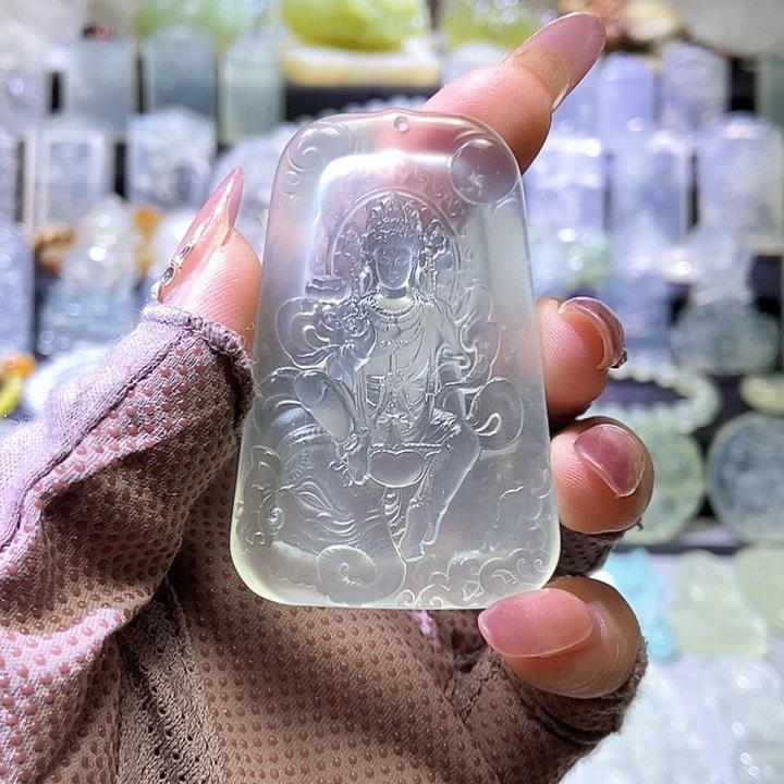 岫玉未镶嵌 普贤菩萨