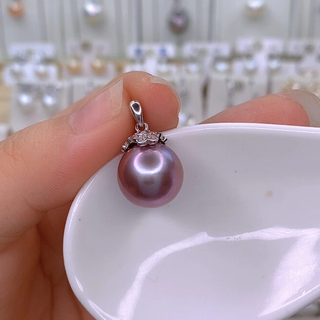 思***诺颈饰银S925镶嵌淡水珍珠