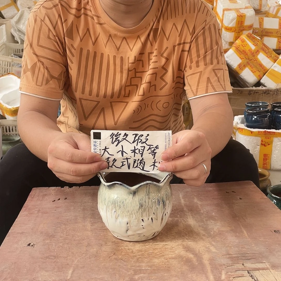 宜兴紫砂粗陶花盆