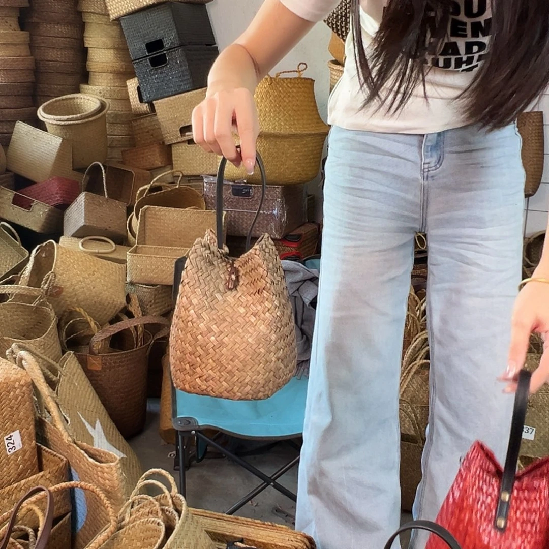编织带草编包/草编收纳盒微瑕疵