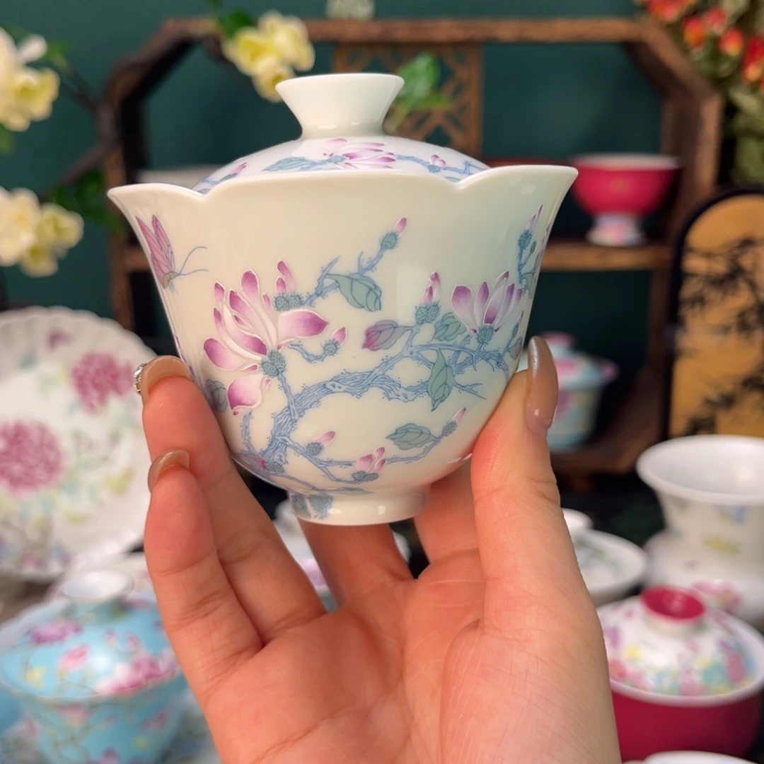 陶摆件景德镇陶瓷手绘茶杯