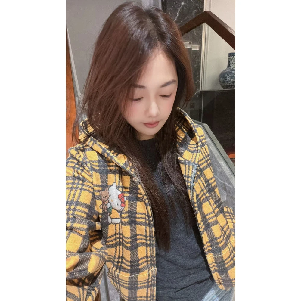包嫂【W721黄卡色外套K猫】2025秋冬慵懒风外套ins外套运动休闲