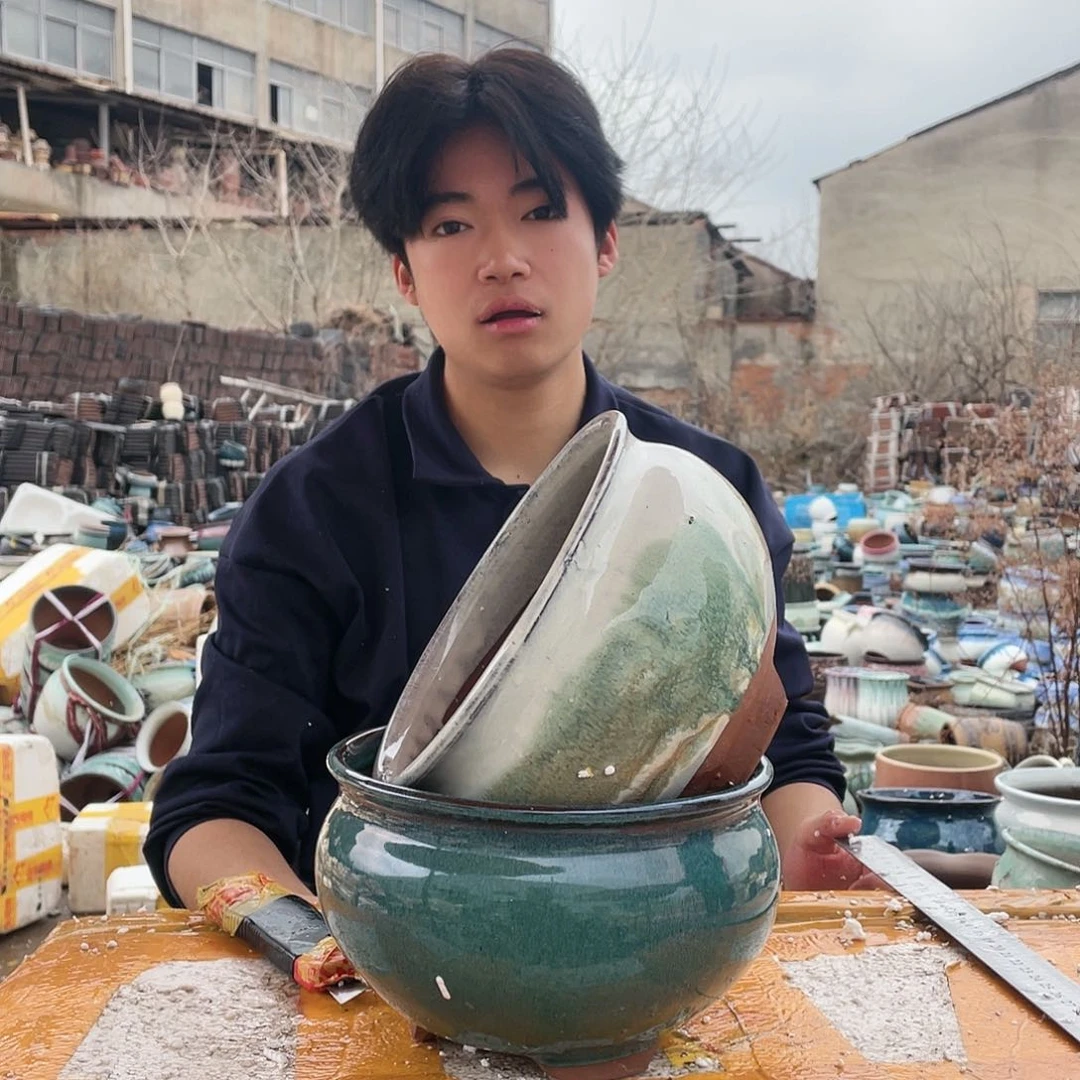 无铅玻璃宜兴紫砂花盆