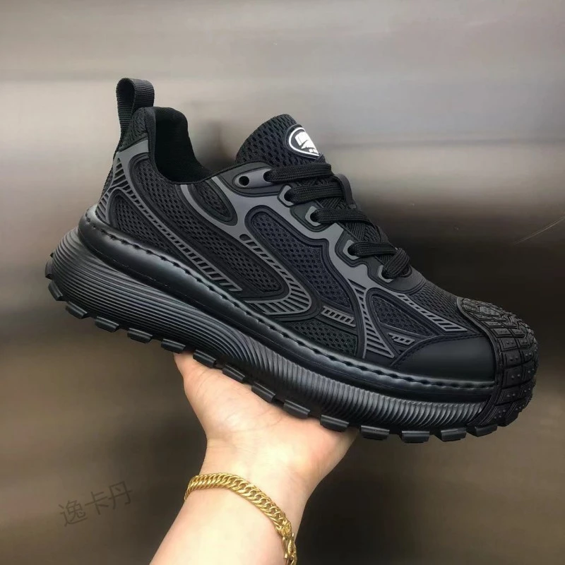 广州高端男鞋2025新款休闲舒适飞织男鞋高品质时尚高级感男士潮流