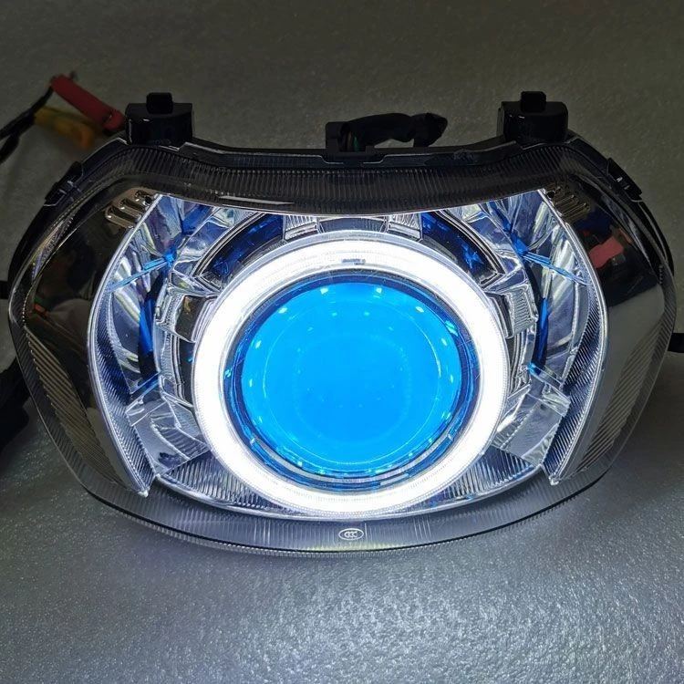 适用于马哈旭鹰125大灯总成升级车灯LED双光透镜天使眼氙气大灯配
