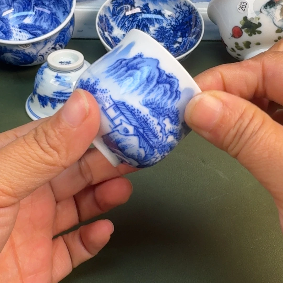 陶瓷景德镇纯手绘茶具圆圆293