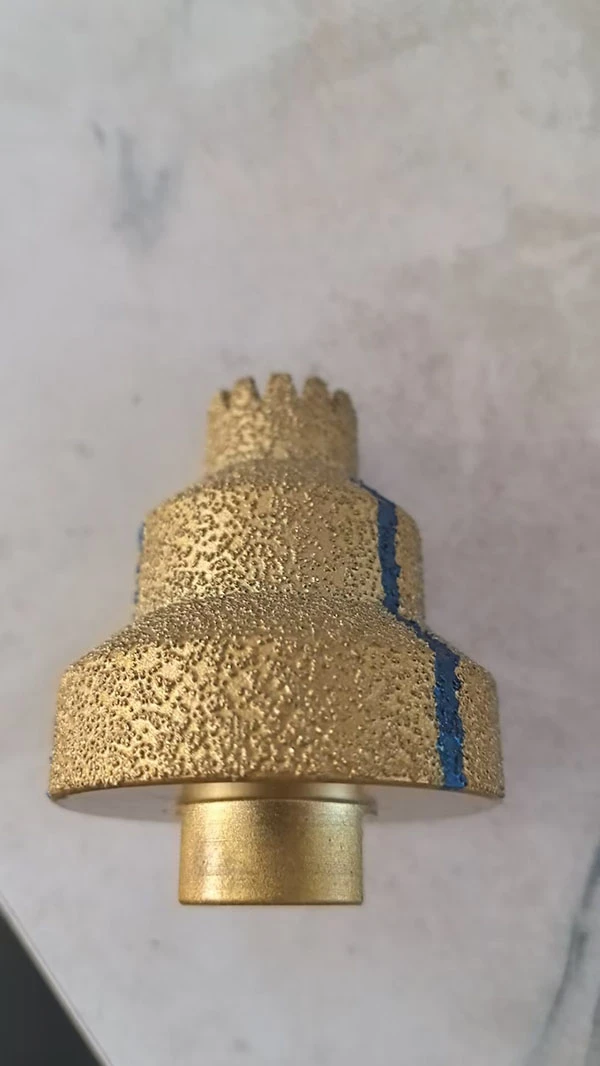 钎焊宝塔钻阶梯扩孔钻金刚石倒角多用修边刀瓷砖石材开孔角磨机钻