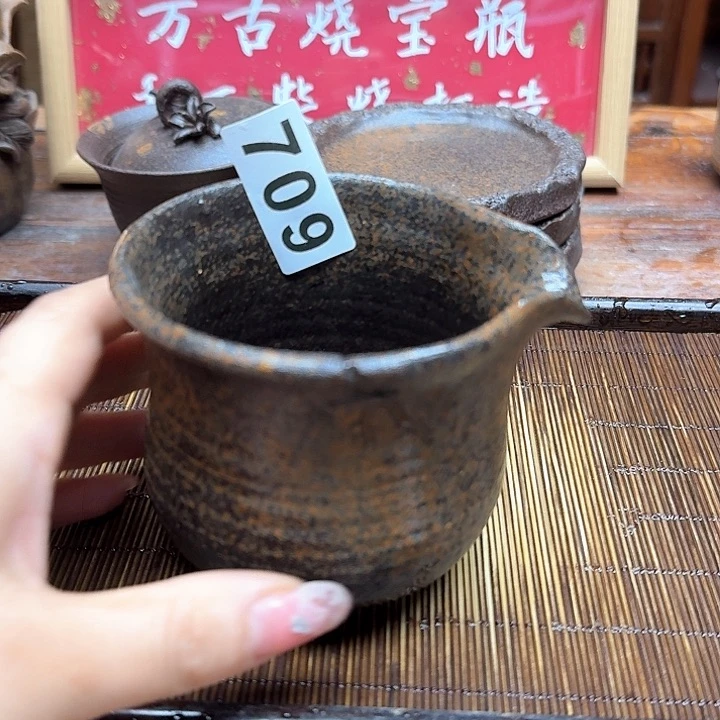 纯手工制作粗陶茶具