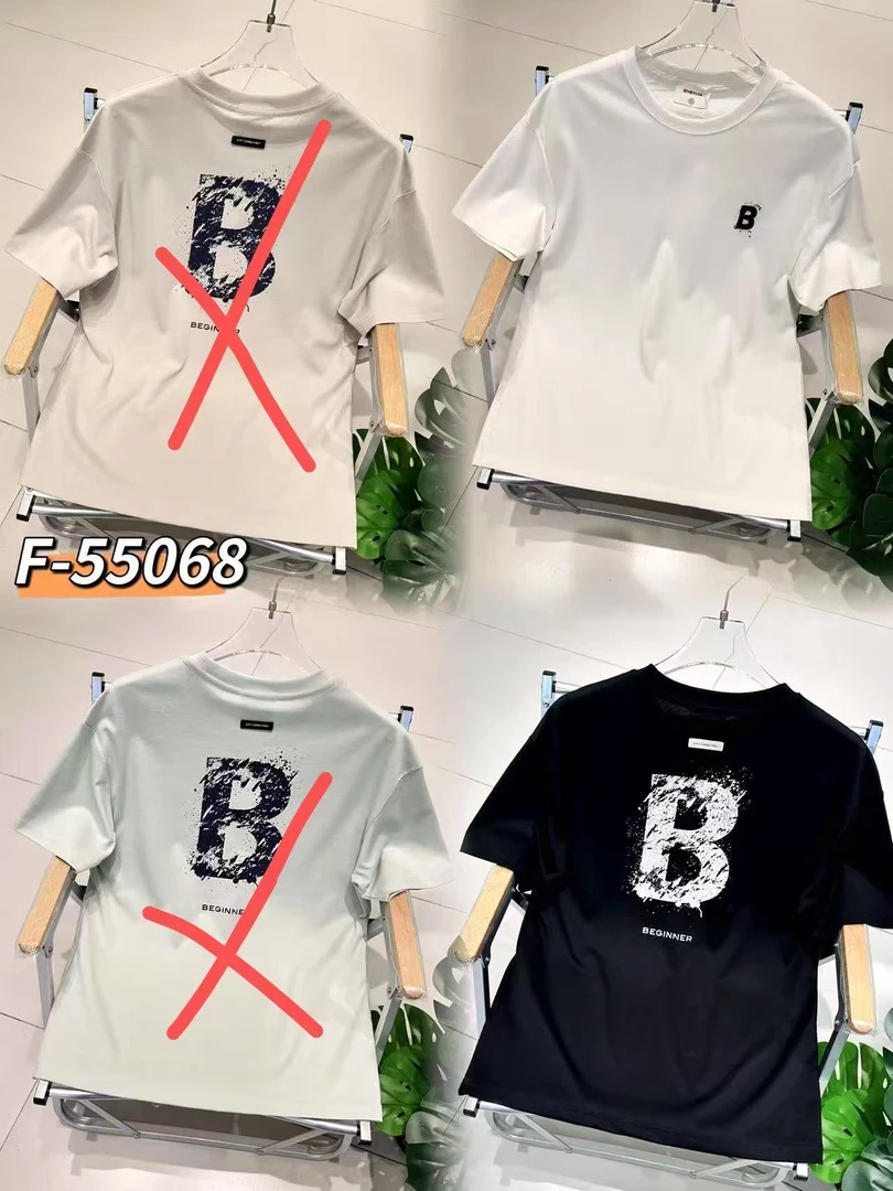 恩熙·印花男士圆领短袖字母T恤55068