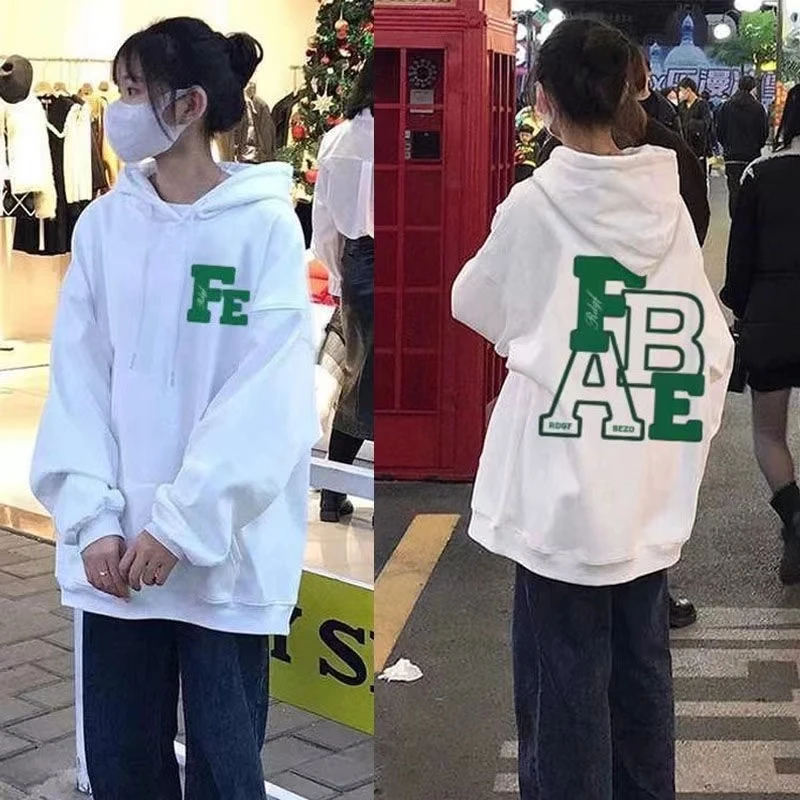 FE重磅卫衣印花美式百搭秋冬春季宽松港风韩版秋冬ins休闲