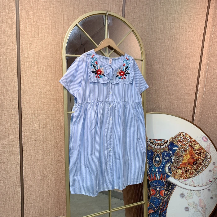 BL934孕妇蓝色连衣裙110-140