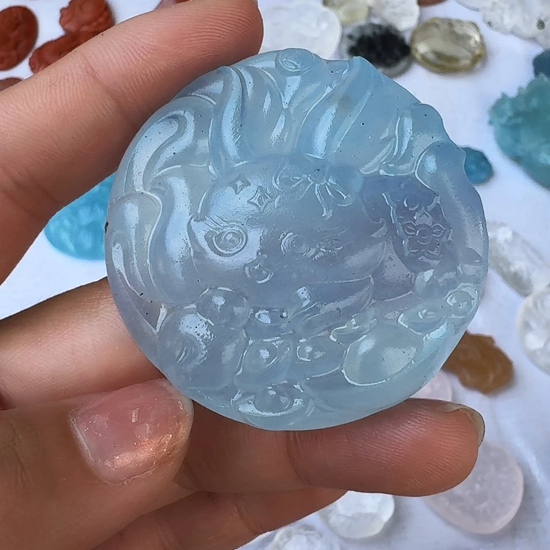 萌***喵颈饰未镶嵌紫晶海