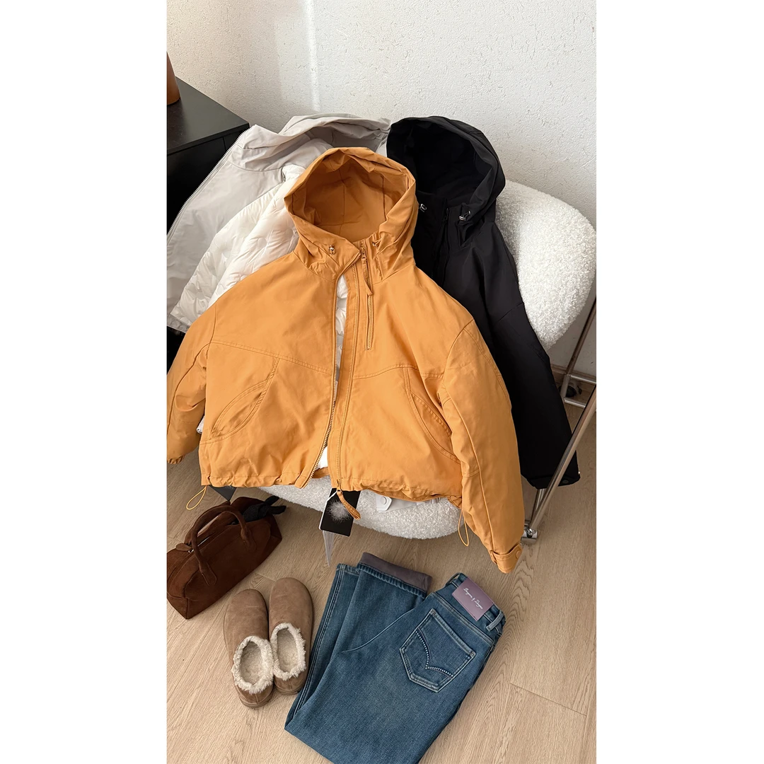 苏安家｜玫瑰的故事 玫瑰黄双层锁温白鸭绒羽绒内胆冲锋衣