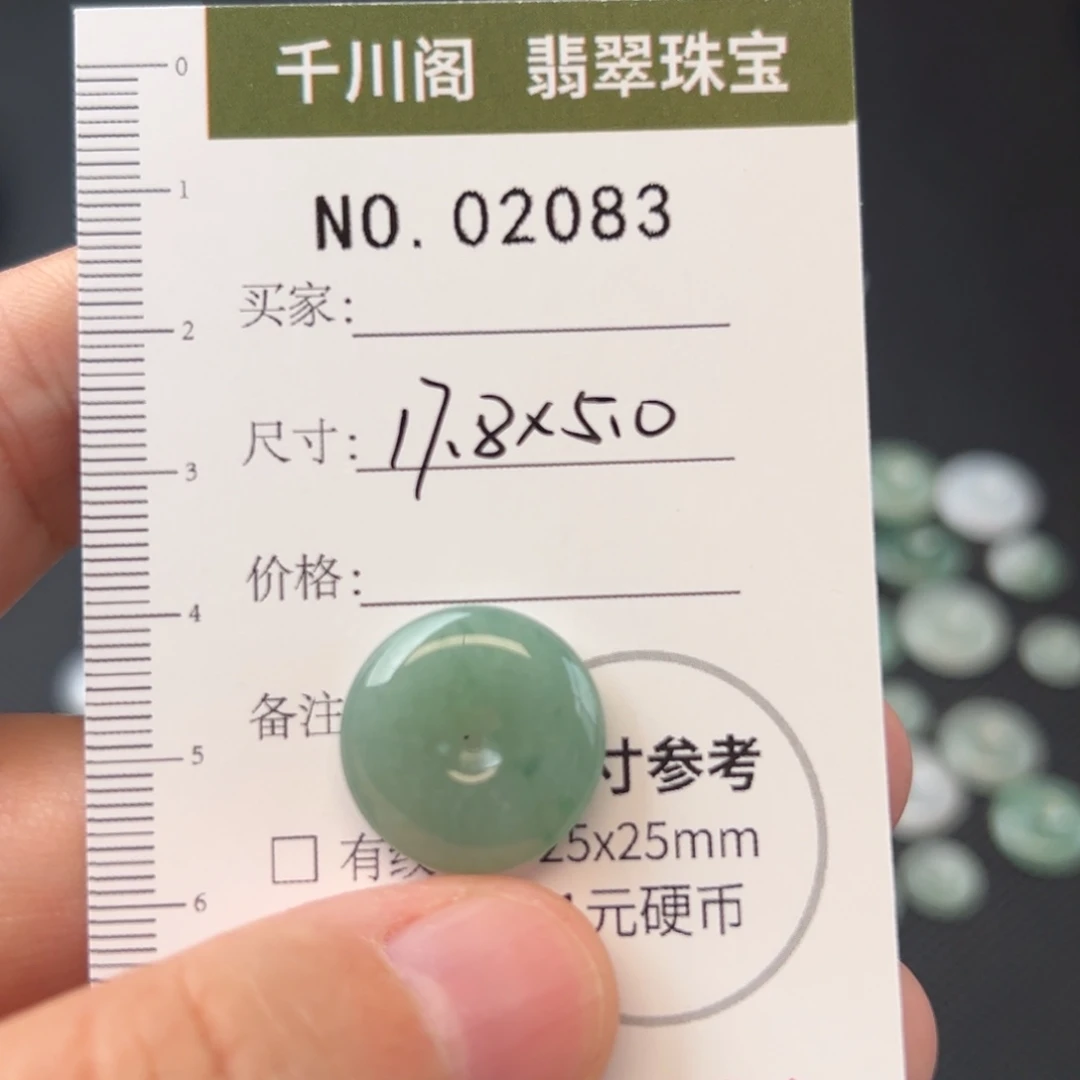 翡翠颈饰未镶嵌平安扣2083