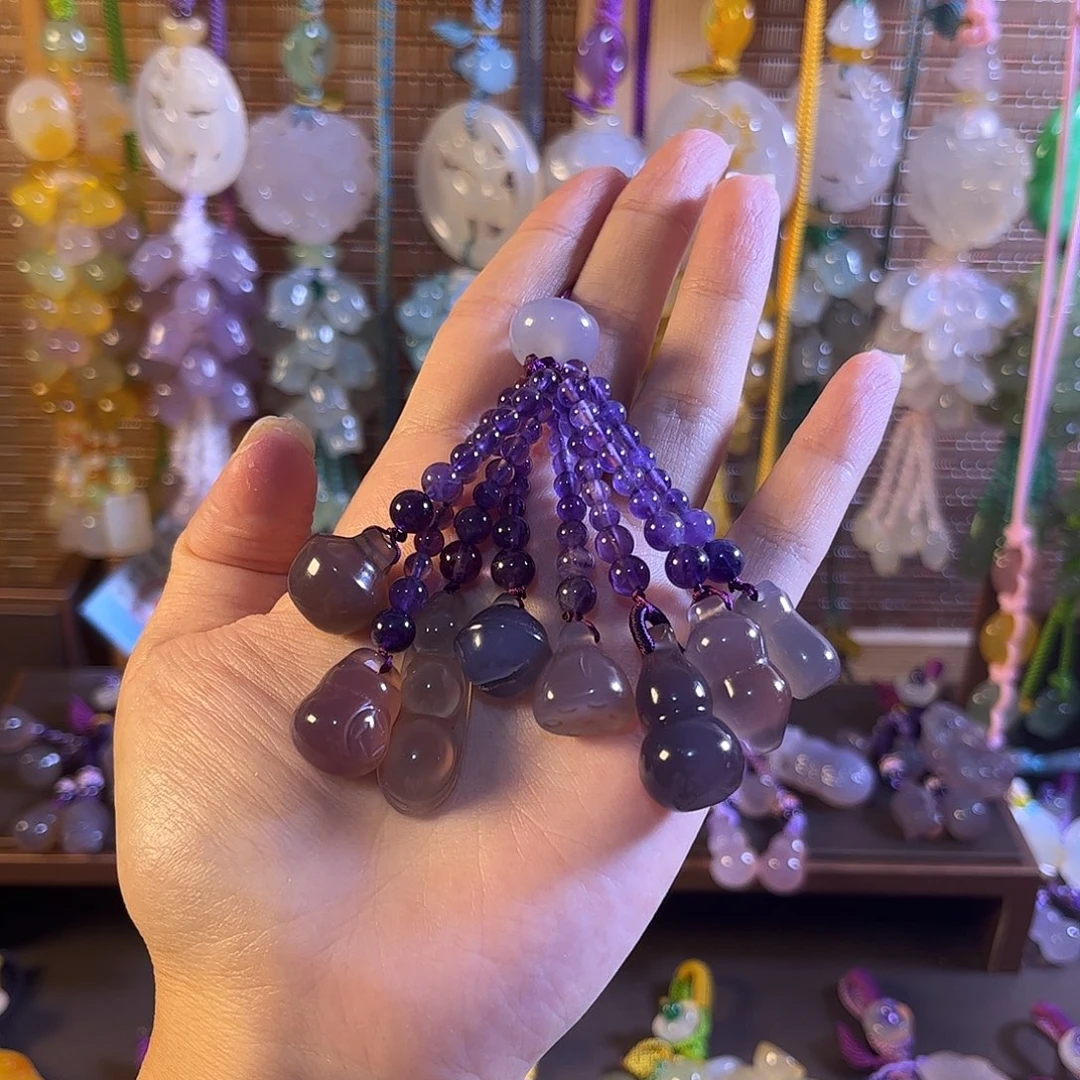 未镶嵌车挂玛瑙/玉髓手机链