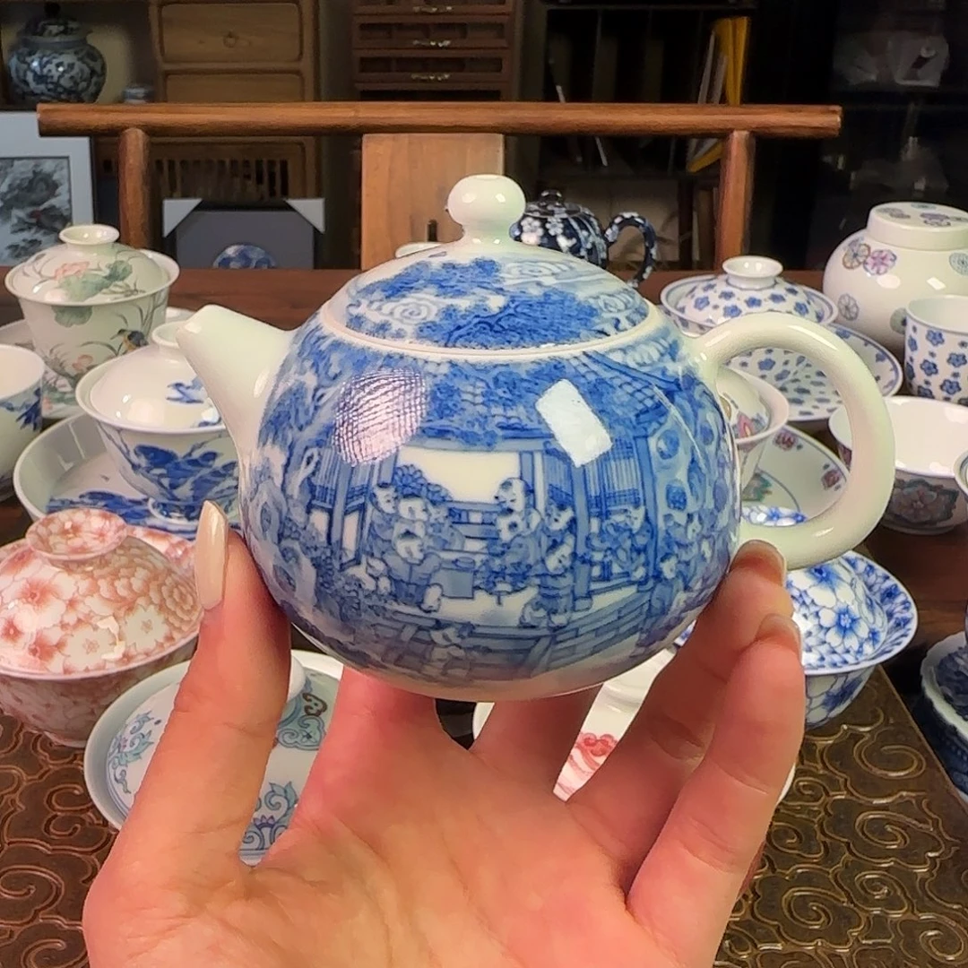 重工百子茶壶名窑口放漏放漏