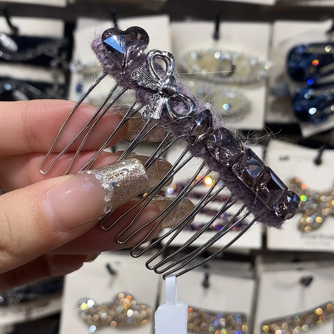 布艺铁合金倒插梳