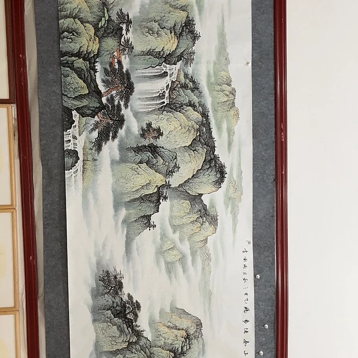 国画手绘国画江山如此多娇