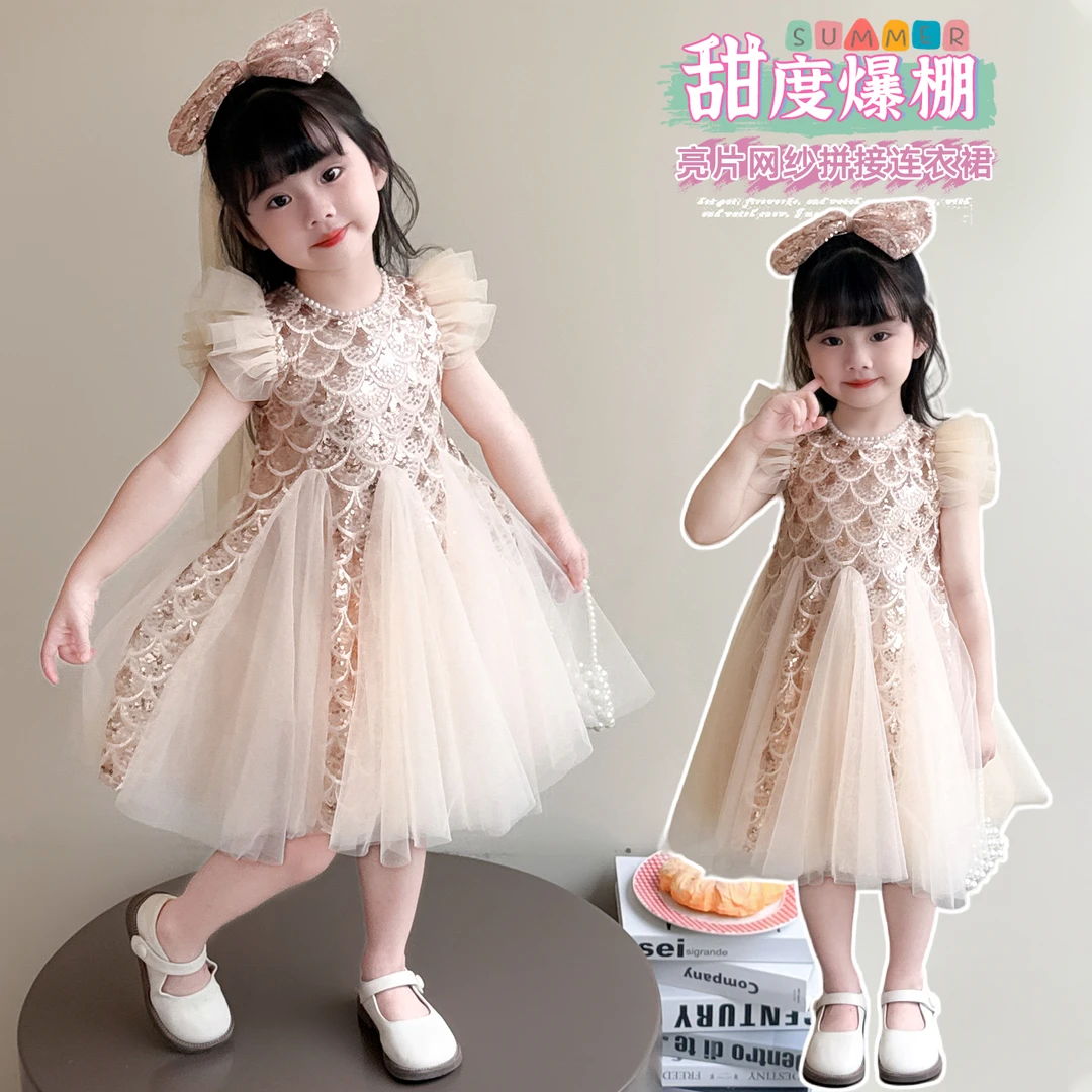 女童公主裙2025夏装3-6岁宝宝小女孩裙子夏季洋气小孩儿童连衣裙