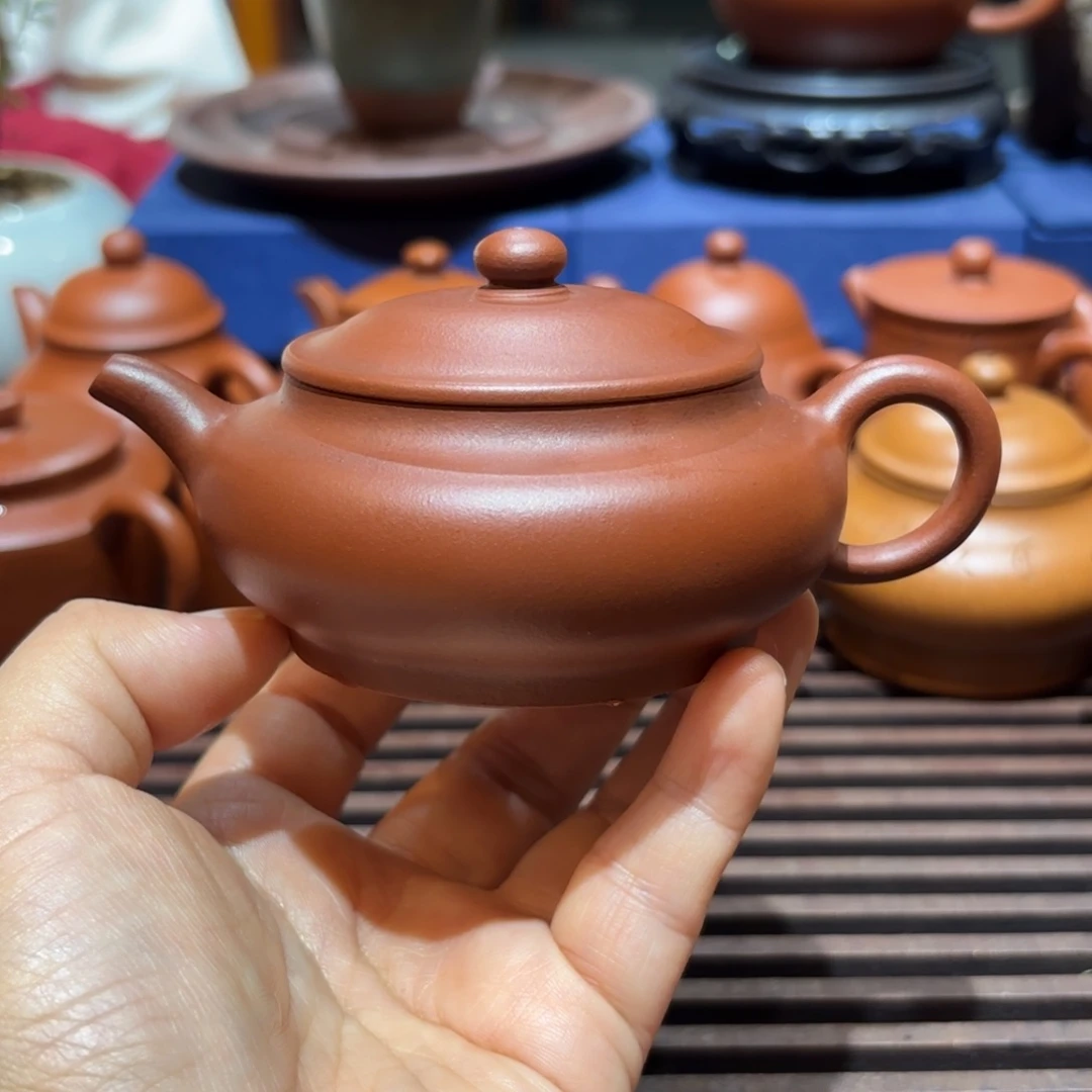 紫砂茶壶紫砂壶九十年代红泥矮潘100cc