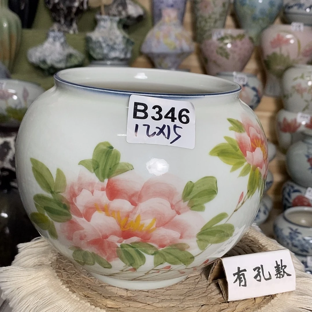 景德镇陶瓷花盆 B346 微瑕