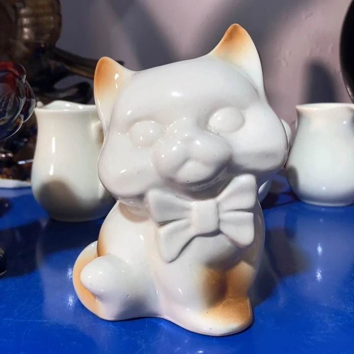 瓷片磁州窑研究所猫咪摆件