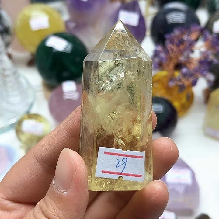 82克黄水晶柱未镶嵌水晶