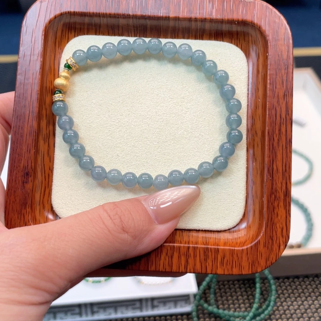 翡翠银S925镶嵌项圈手串