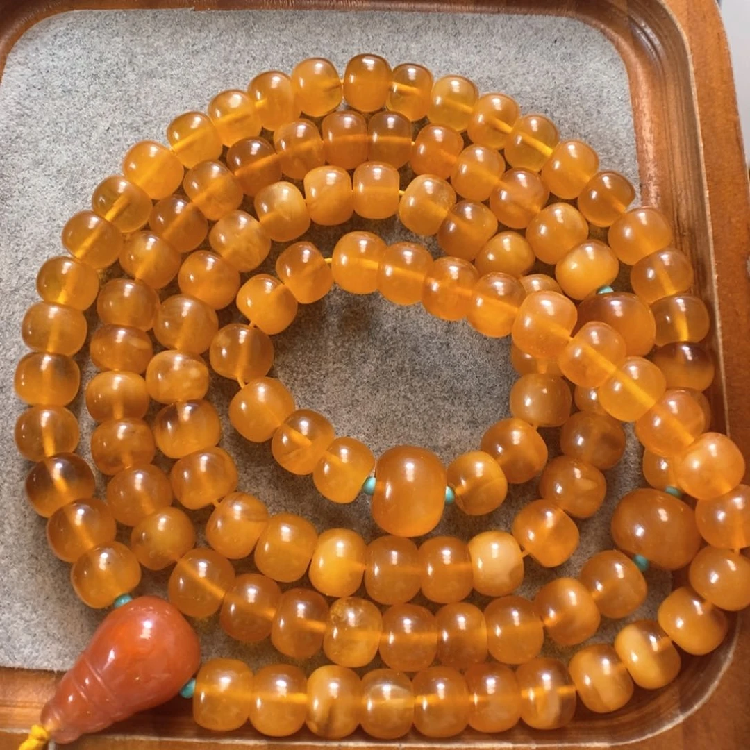 未镶嵌项链蜜蜡108