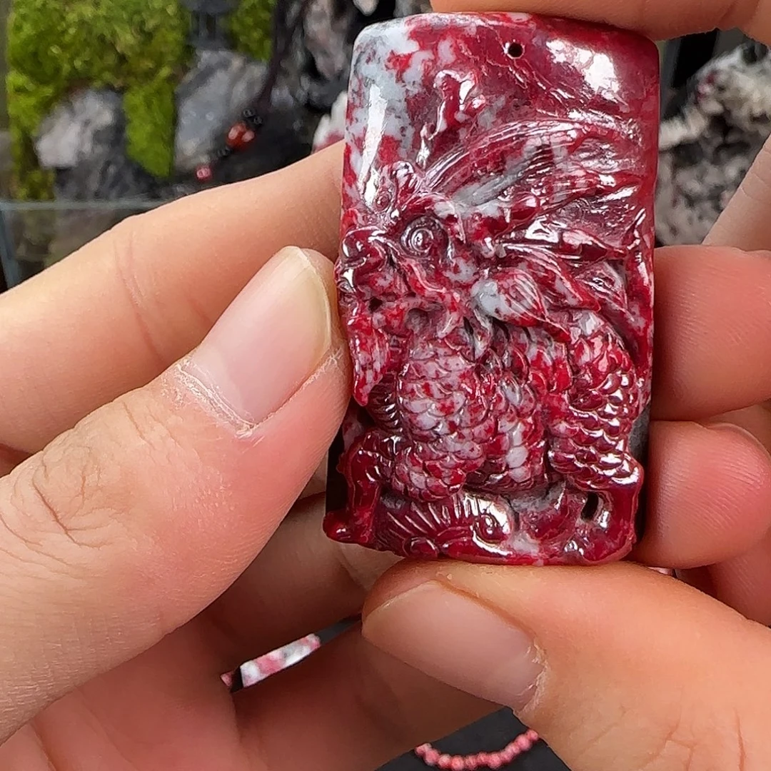 往***梦天然辰砂天然原矿朱砂雕刻