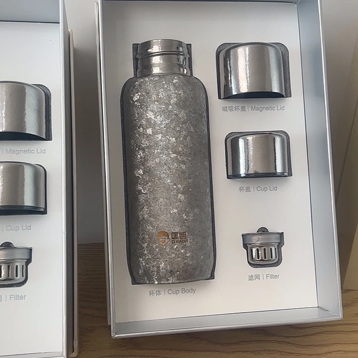 钛合金匡迪钛杯5968.容量420毫升，皓月银