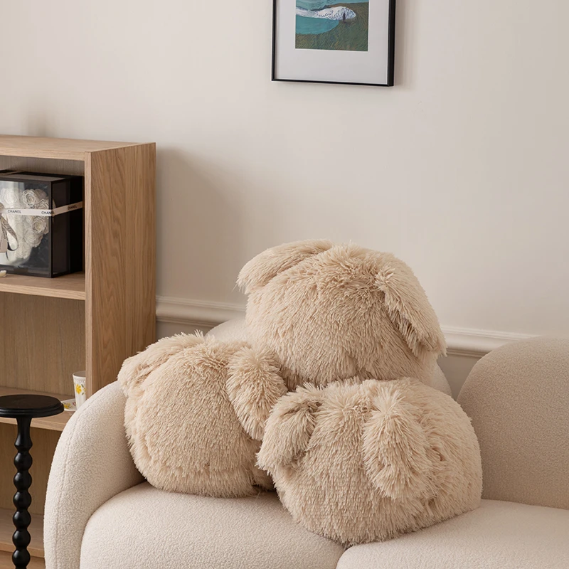 2024新款设计师款高定流苏兔兔抱枕腰靠垫毛绒腰枕