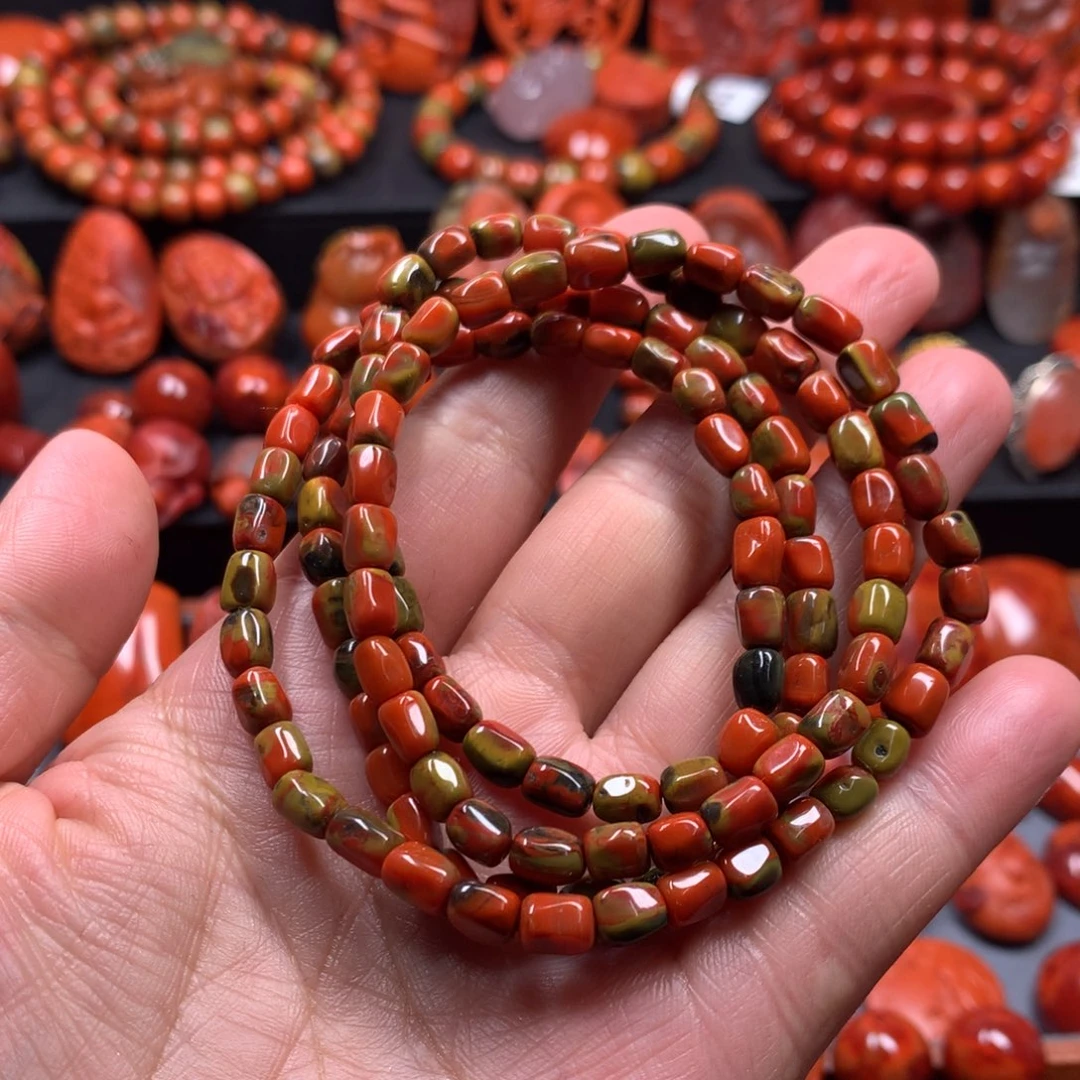 南红玛瑙多圈手链5mm未镶嵌