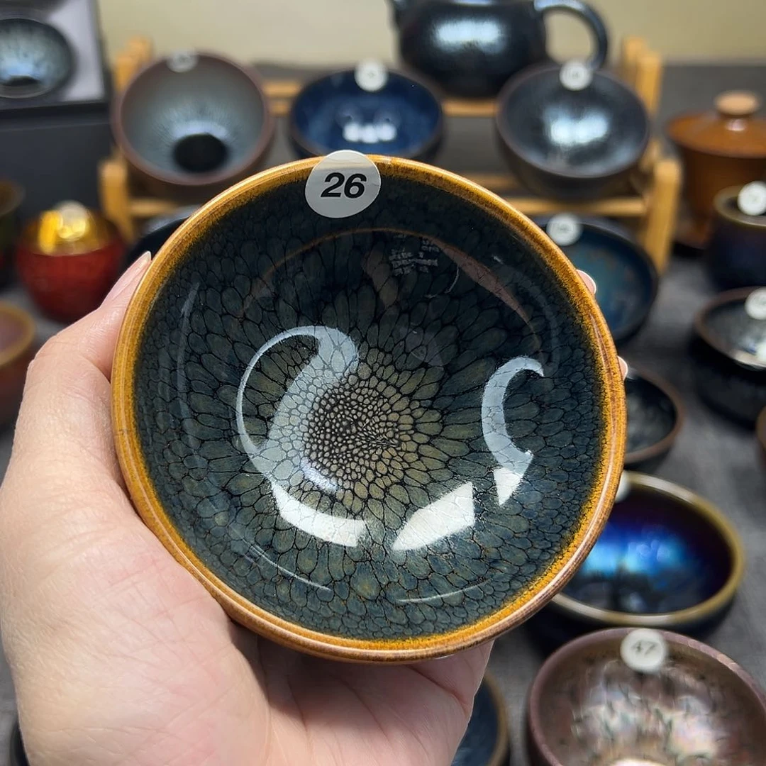 茶盏鹧鸪平口手工