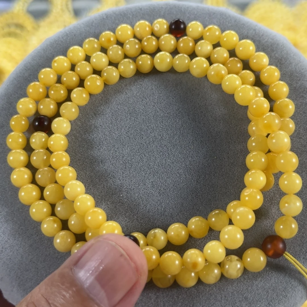 蜜蜡颈饰未镶嵌纯天然俄料