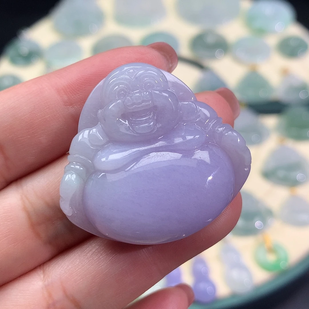 翡翠未镶嵌颈饰佛公