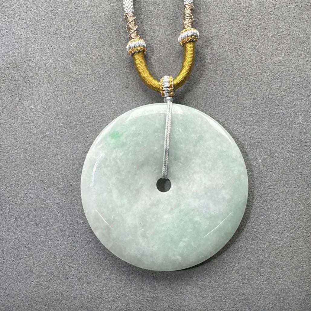 翡翠A货平安扣种水好大个头高55【超哥宠粉】